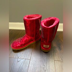 Vintage Sparkly Red Uggs